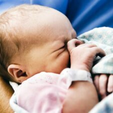 iStock image of newborn baby, what to pack in your hospital bag