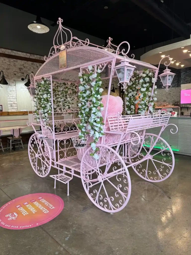 Pink Coffee shop in Garland, photo courtesy of Bluelime Communications
