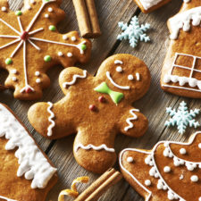 holiday traditions, iStock image of Christmas homemade gingerbread cookies on wooden table