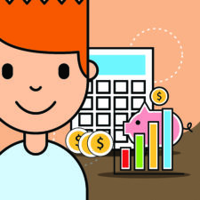 child learns budgeting financial life skills