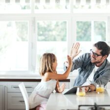 Father and daughter, personality types affect parenting