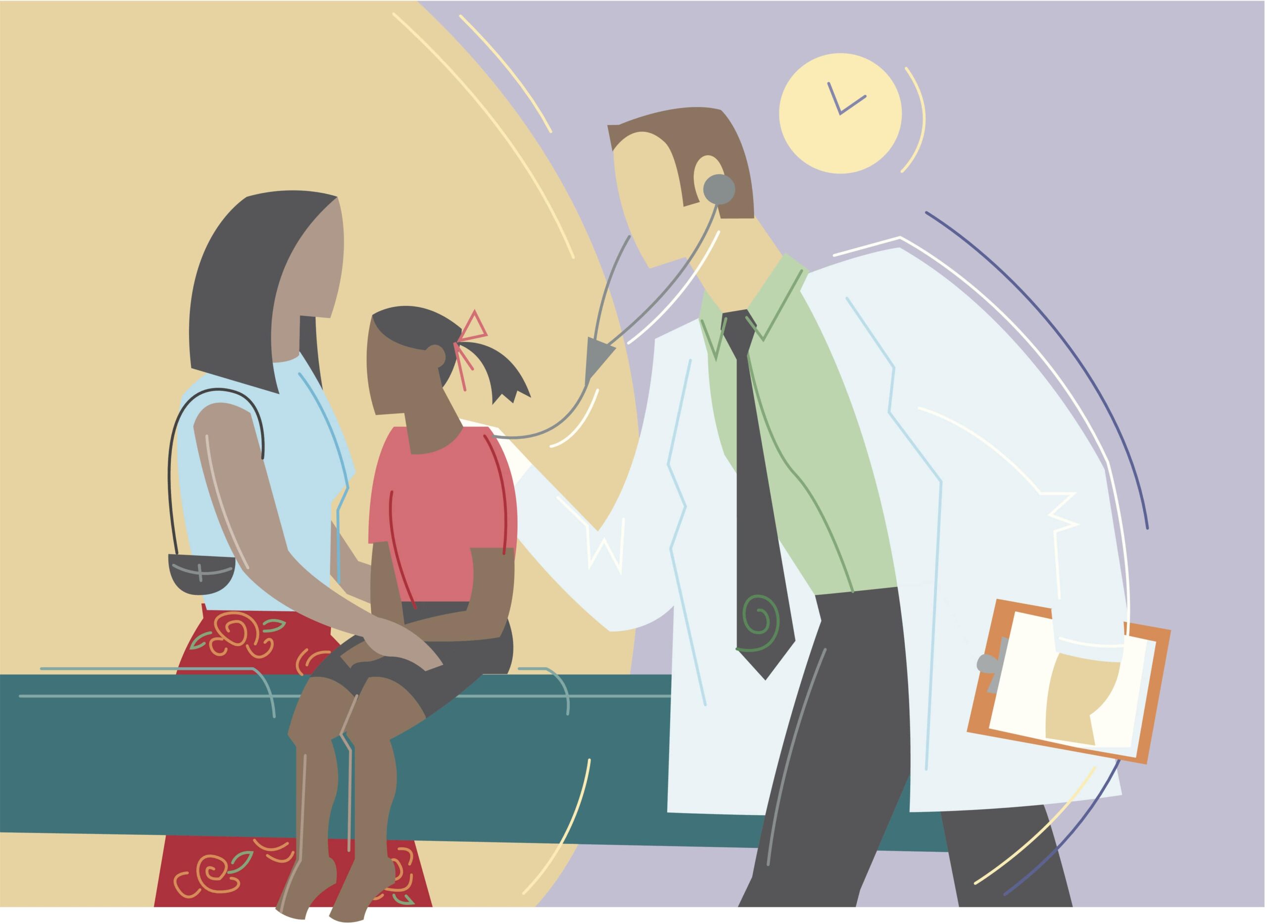 Doctor checking patient; virtual medicine; telemedicine