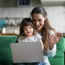 Mom and daughter using time to reconnect with others