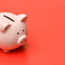 Piggy bank for kids and finances or money