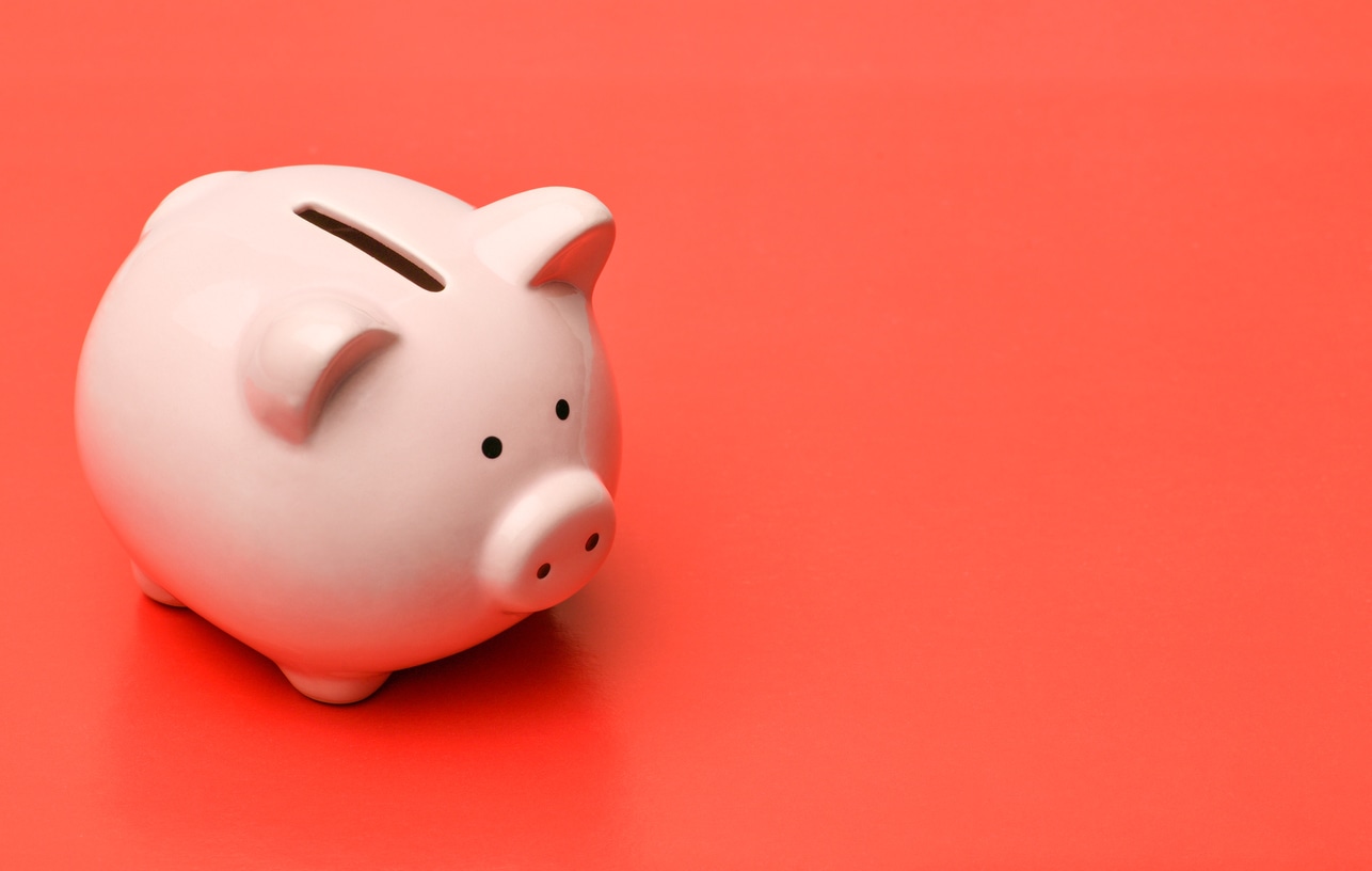 Piggy bank for kids and finances or money