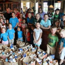 Little Helpers volunteering to make lunch