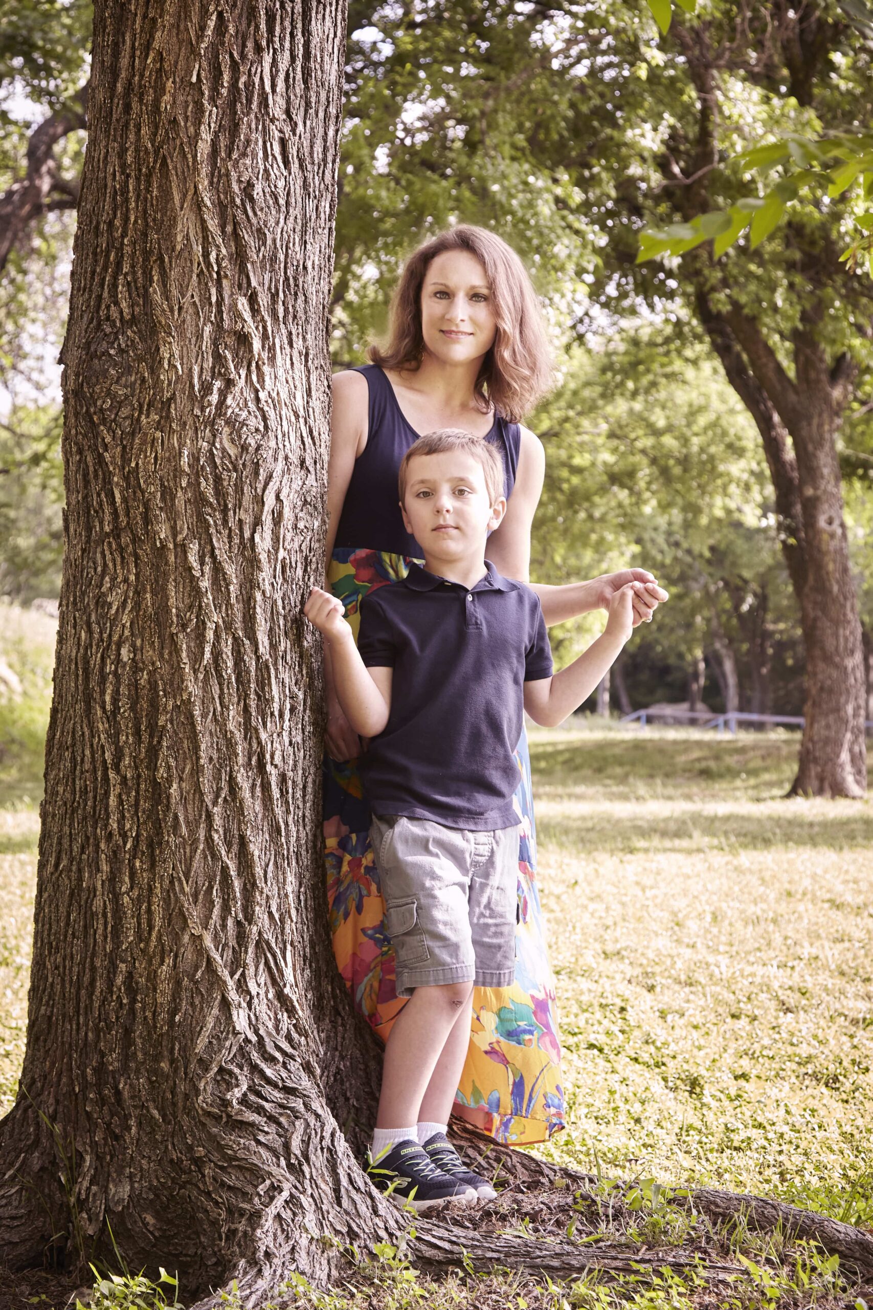 Lindsey Garner with son outside, photo by Nick Prendergast