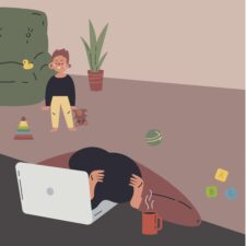 Mom avoiding play playing and playtime with son