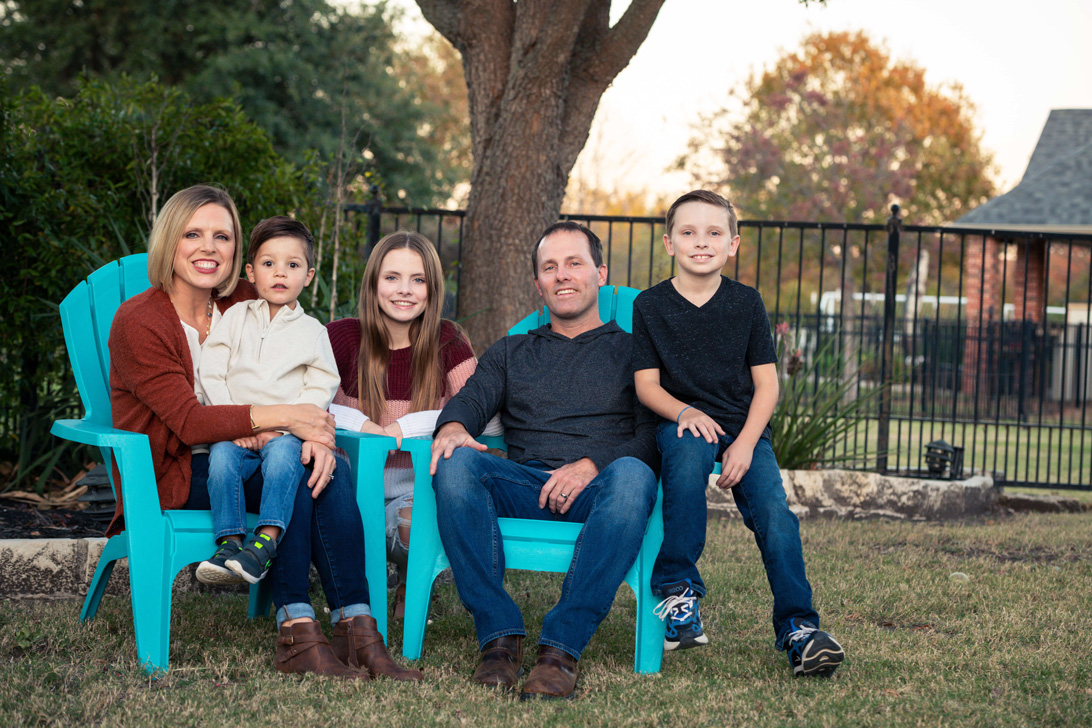 Holly Tomlin, with family, Children's Health Superhero Mom