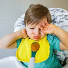 iStock image of child refusing food, Sound Advice from a registered dietitian about picky eating