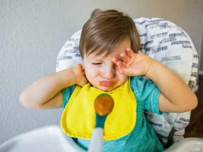 iStock image of child refusing food, Sound Advice from a registered dietitian about picky eating