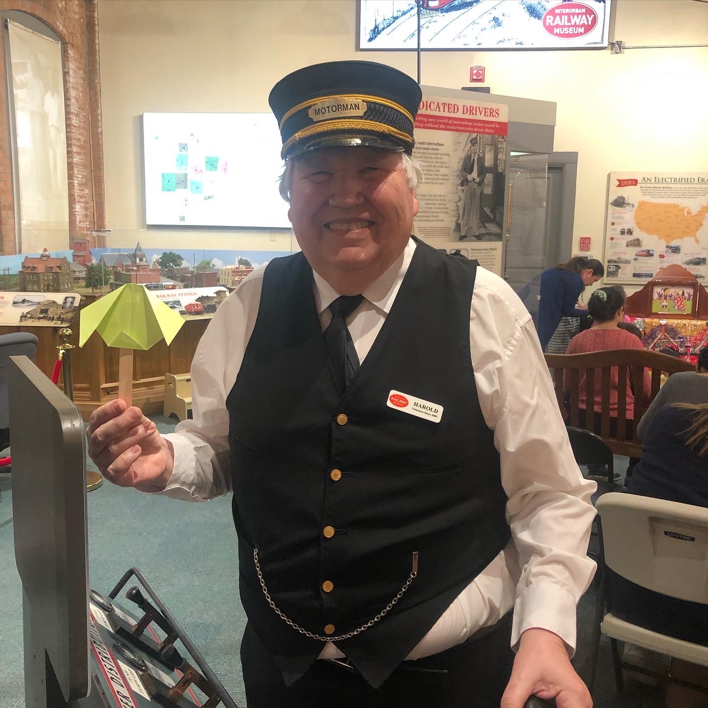 Story time at the Interurban Railway Museum in Plano