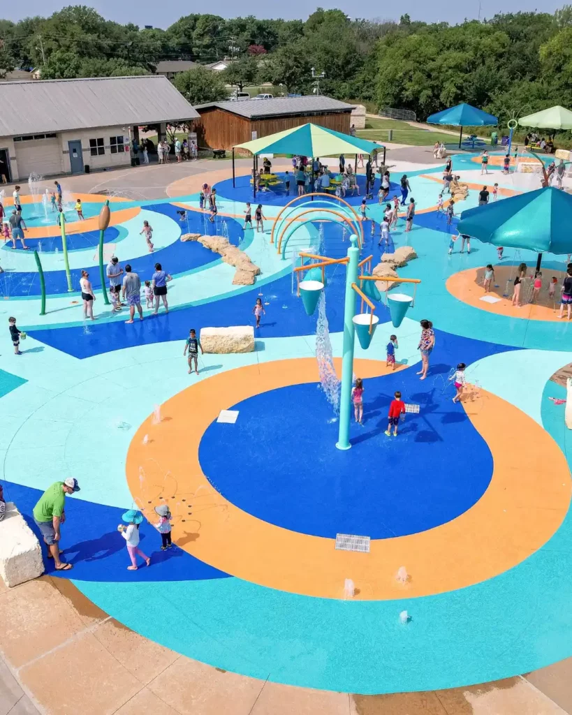 Old Town Splash Park, photo courtesy Lewisville Parks & Recreation