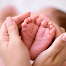 Top baby names of 2023, iStock image of tiny foot of newborn baby