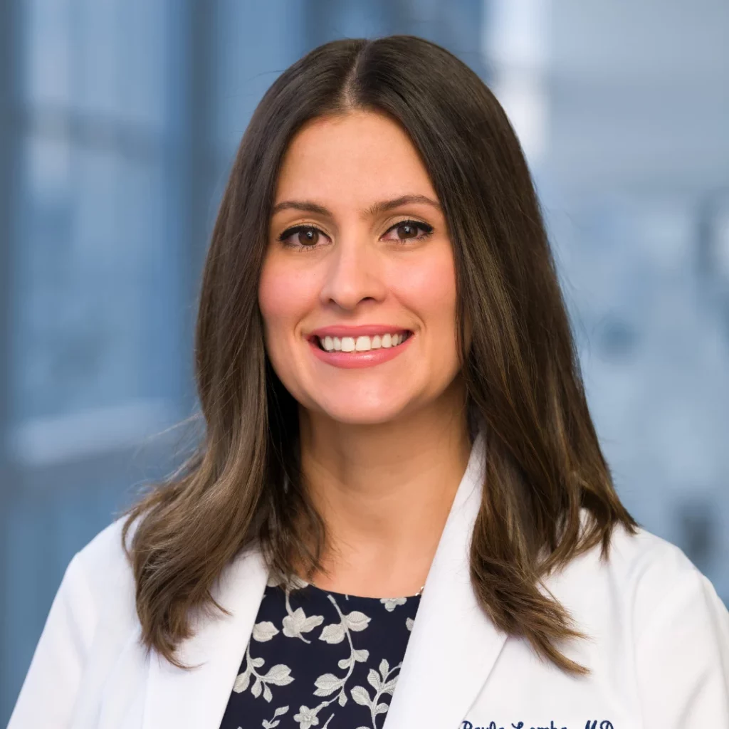 Paula Lomba, M.D., is an Assistant Professor in the Department of Obstetrics and Gynecology  at UT Southwestern Medical Center who specializes in Ob/Gyn hospital medicine, labor management, care of Ob/Gyn emergencies, and quality and safety