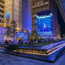 Media wall at AT&T Discovery District