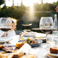 iStock image of dinner party outdoors