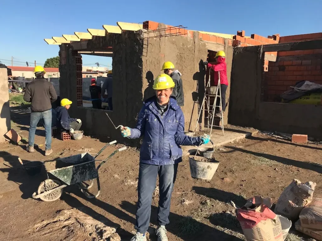 Mom Lauren King on Habitat Build; photo courtesy of Lauren King