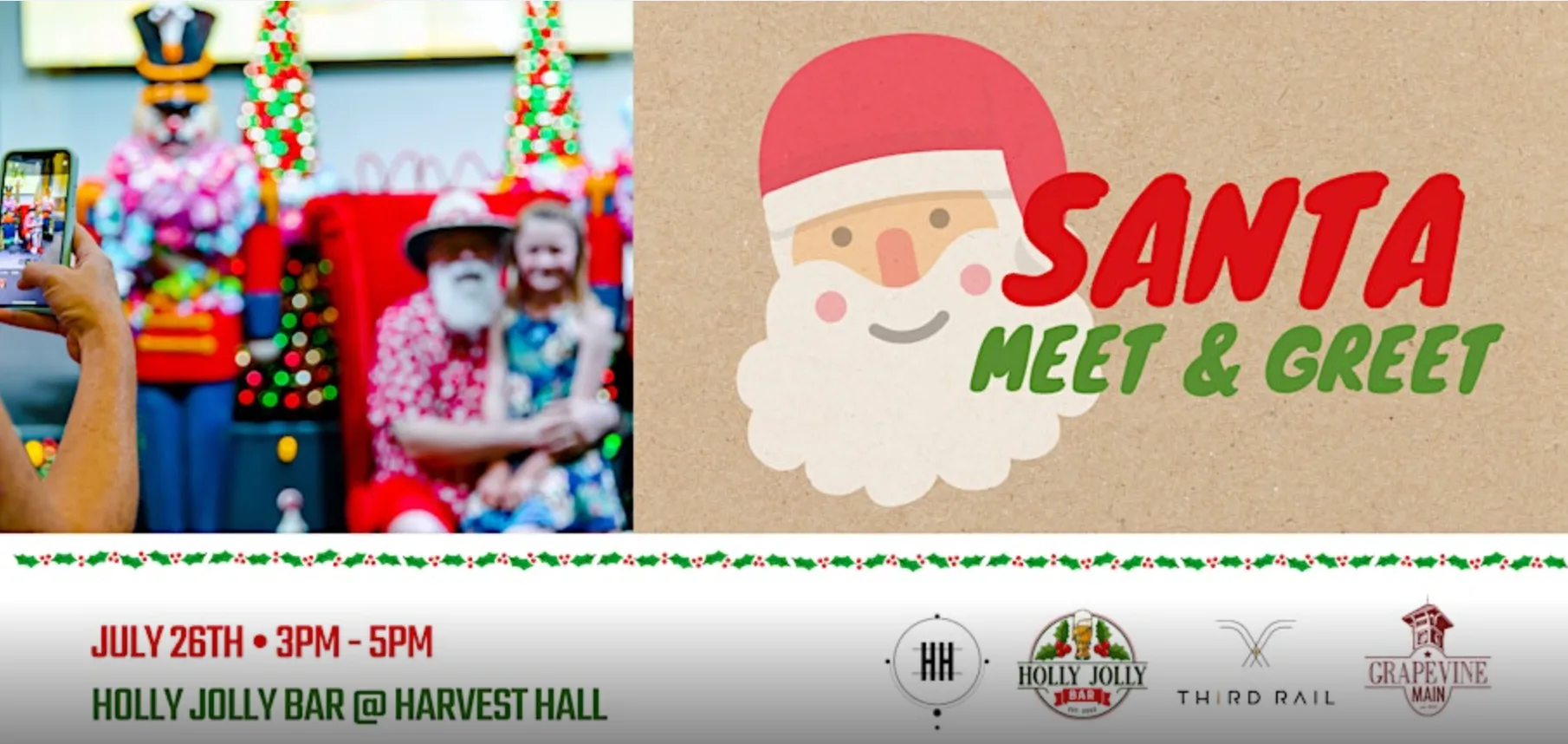 Christmas in July Santa Meet & Greet, Harvest Hall in Grapevine