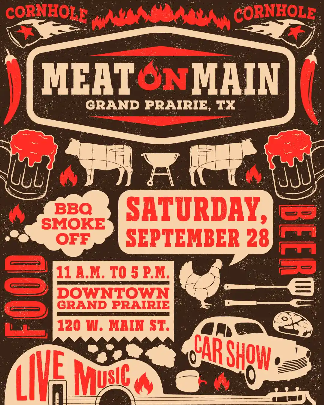 Meat on Main festival in Downtown Grand Prairie