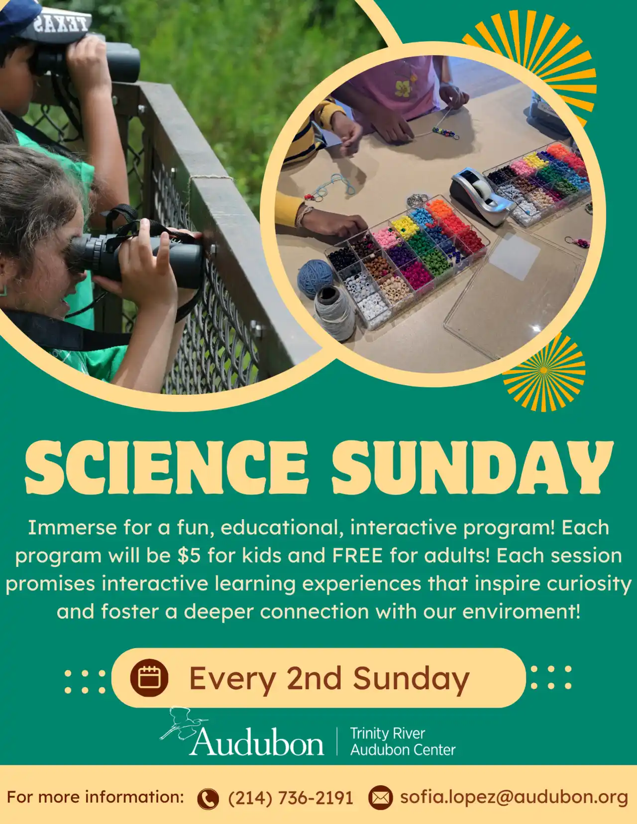 Science Sunday, Trinity River Audubon Center