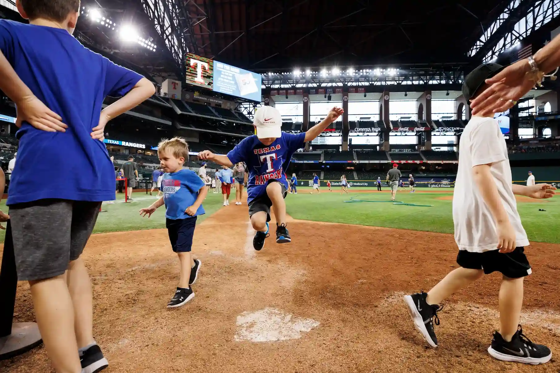 Run the bases at Globe Life Field