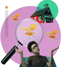 image on microschools, illustration by Sean Parson and iStock