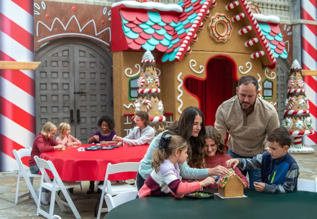 gingerbread house decorating at Gaylord Texan Resort in Grapevine, photo courtesy of Gaylord Texan Resort 