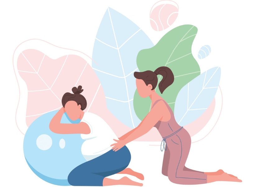 iStock image of doula assisting a pregnant mother during labor