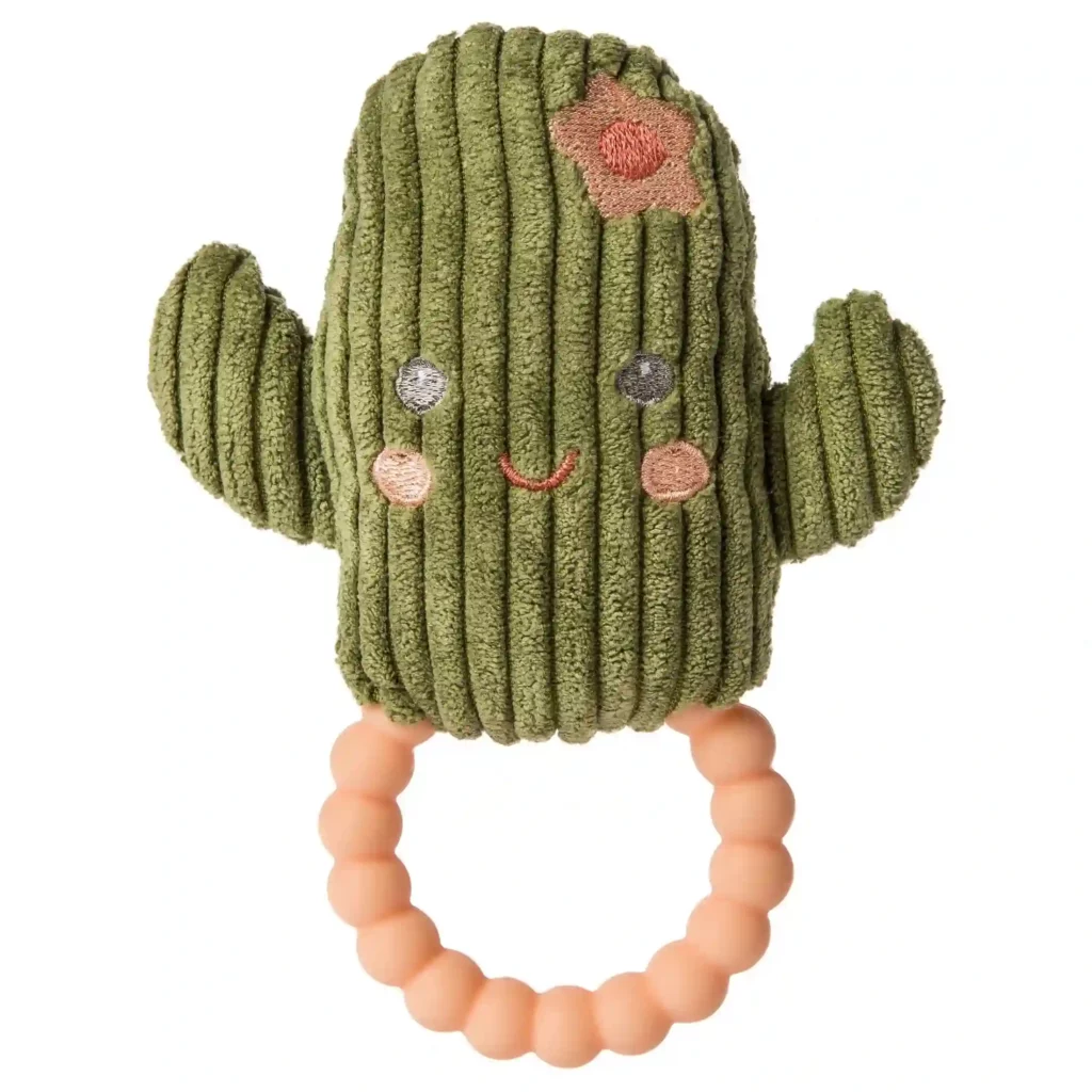 Happy Cactus Teether Rattle from Southern Stork Baby & Children's Boutique, Plano