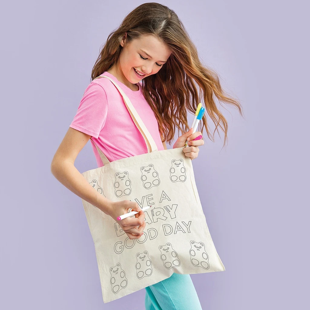 iscream Beary Good Day color me tote, at Little Orange Fish store in Grapevine