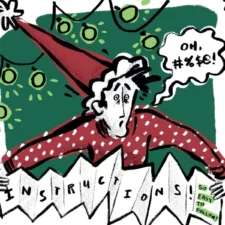 The Night Before a Parents’ Christmas, by humor columnist Josh Farnsworth, illustration by Mary Dunn