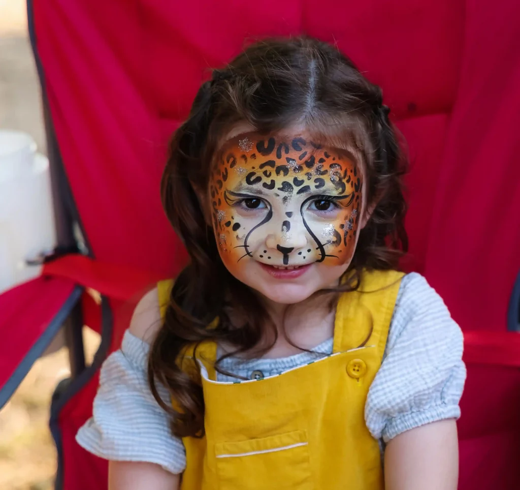 Taste Addison, little girl with face painting