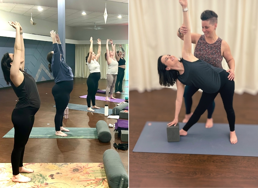 Prenatal yoga classes in and around Fort Worth Texas, with Inspire Yoga