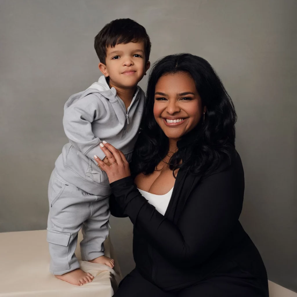 Allayya app creator Jazmina Urriola with son Enzo