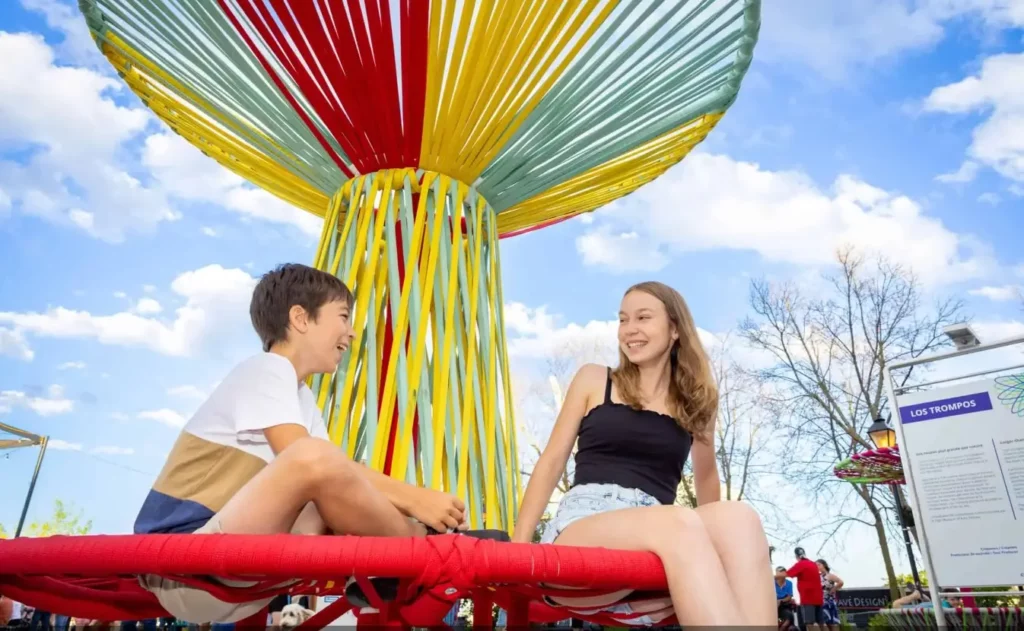 Wildflower! Music & Arts Festival, Los Trompos art installation was created by Esrawe + Cadena and is powered by Creos.