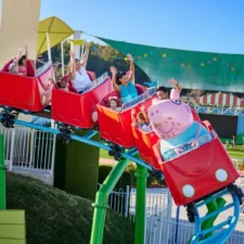 Daddy Pig's Roller Coaster at the Peppa Pig Theme Park, photo courtesy of Merlin Entertainments