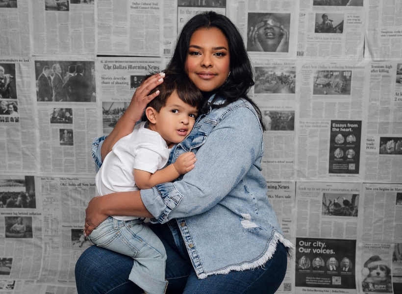 Allayya app creator Jazmine Urriola with son Enzo, photo courtesy of Morgan Elizabeth Photography