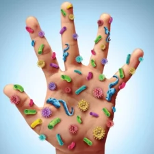 iStock image of hand with germs, for article on 10 Common Early Childhood Illnesses: Prevention & Remedies