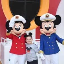 Seven-year-old Max meets Minnie and Mickey aboard the Disney Magic cruise ship