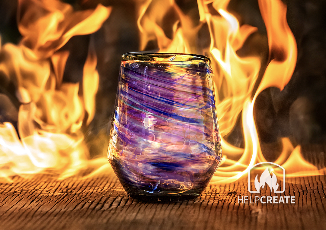 Help-create stemless wine class at Vetro Art Glassblowing Studio