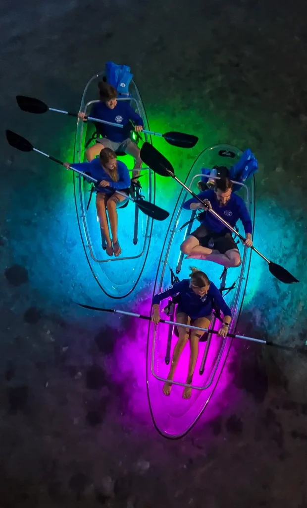 Glow-in-the-dark kayaking tours in Grapevine, Austin and San Marcos, courtesy of Get Up And Go Kayaking San Marcos