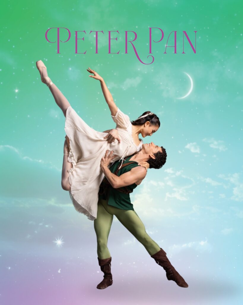 Peter Pan presented by Texas Ballet Theater, pictured: Rieko Hatato and Andre Silva