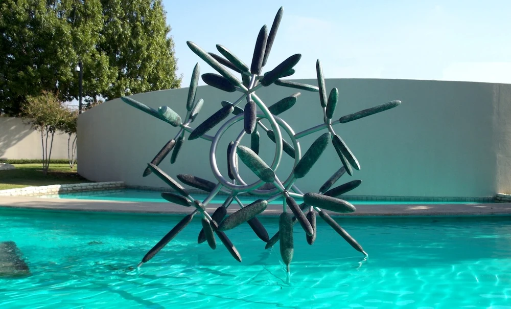 Star Flower by James Surls, sculpture at Irving Arts Center, for Irving Neighborhood guide