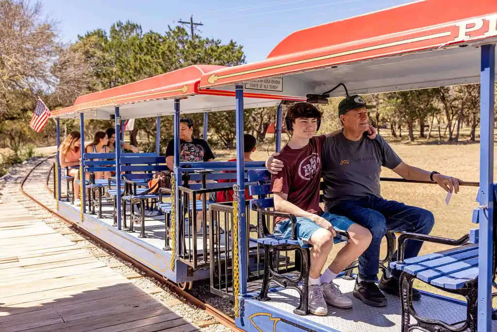 Mini train at 7A Ranch in the Texas Hill Country, photo courtesy Casey Chapman