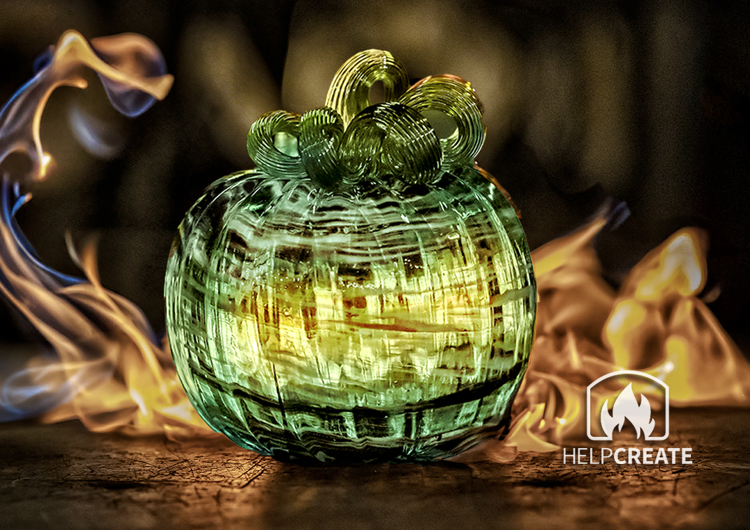Glass Pumpkins Flame, help-create workshops at Vetro Glassblowing