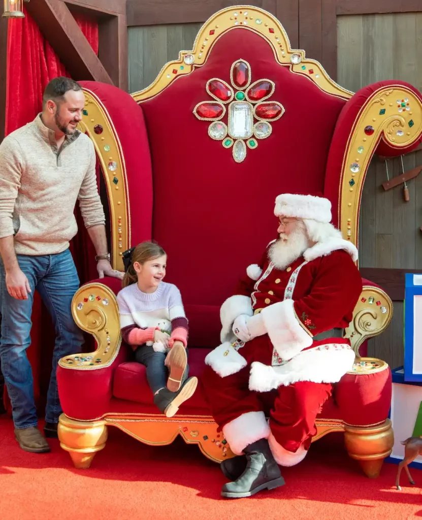 Meet Santa during Gaylord Texan's Christmas season activities, photo courtesy Gaylord Texan Resort