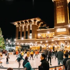 Peace Plaza Ice Rink at the Christmas Capital of Texas, photo courtesy Visit Grapevine