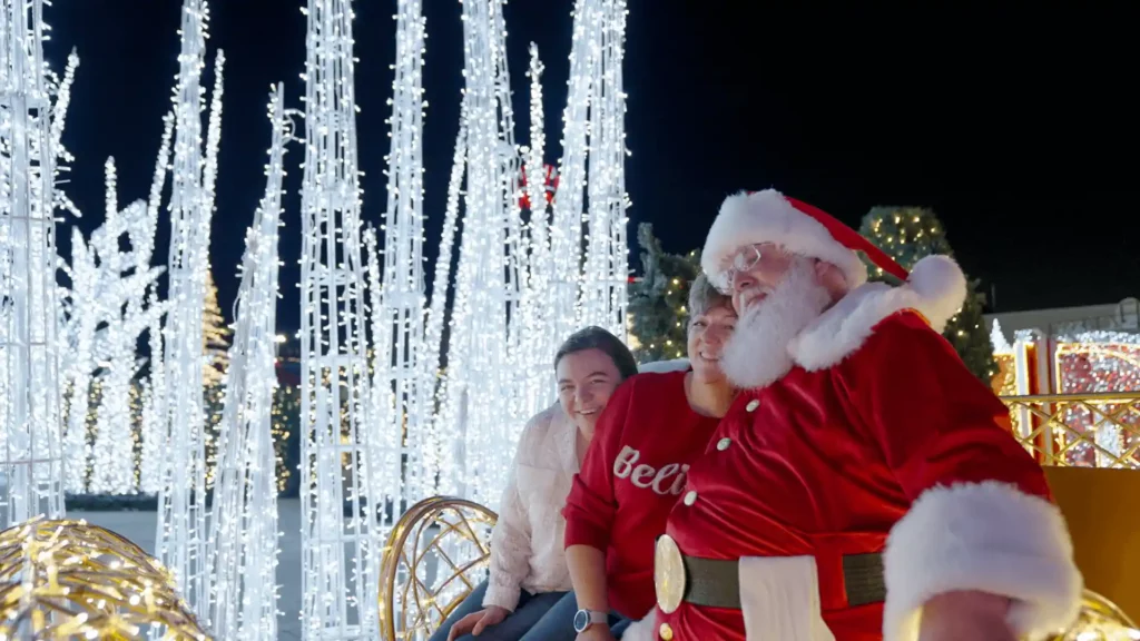 Santa at Coca-Cola Classic Christmas, photo courtesy Social House Holiday, LLC