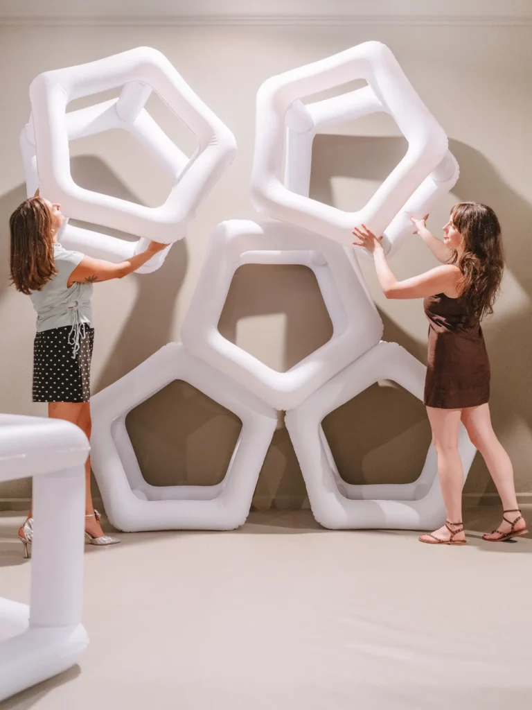 Crazy Love For Polygons Artist_ Cyril Lancelin, Let's Fly exhibit from Balloon Museum, photo courtesy Balloon Museum